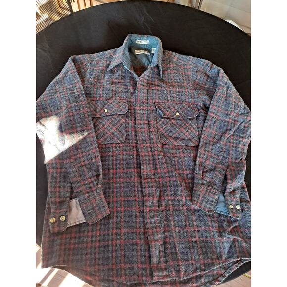 Sears Other - Sears Roebuck Men's Vintage Flannel Shirt Wool Blend Red Green Plaid M